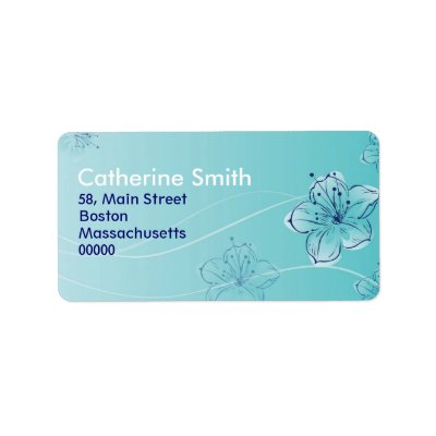 Floral Swirl Customizable Address Labels