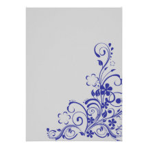 FLORAL SWIRL design graphics nature beauty flowers Custom Announcements
