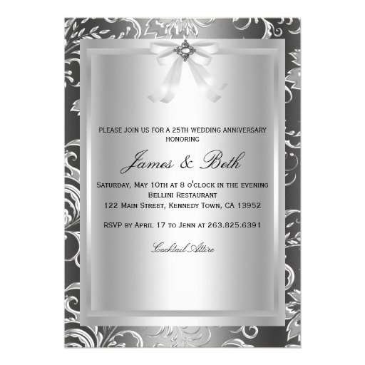 Floral Swirl Photo 50th Wedding Anniversary Invite