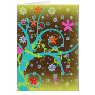 Floral Swirl Pizazz - Night card