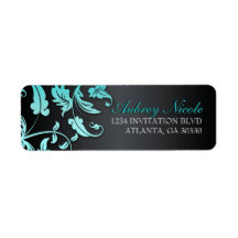 Floral Swirl Sweet Sixteen Address Labels