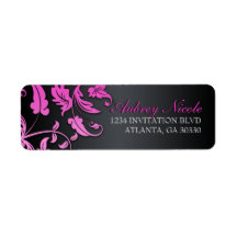 Floral Swirl Sweet Sixteen Address Labels