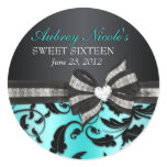 Floral Swirl Sweet Sixteen Sticker
