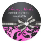Floral Swirl Sweet Sixteen Sticker