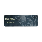 floral swirls address label