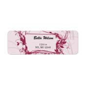 floral swirls address label