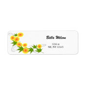 floral swirls address label