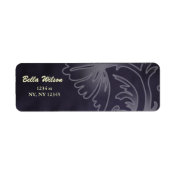 floral swirls address label