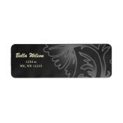 floral swirls address label