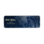 floral swirls address label