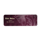 floral swirls address label
