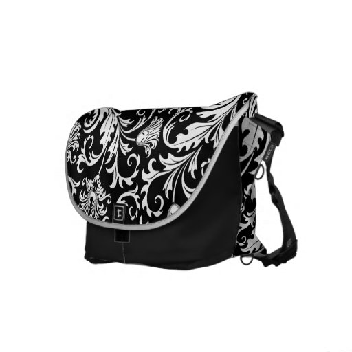floral swirls commuter bag