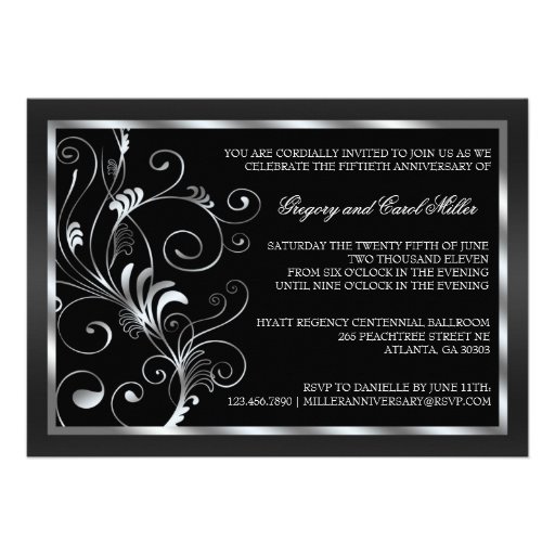 Floral Swirls Invitation
