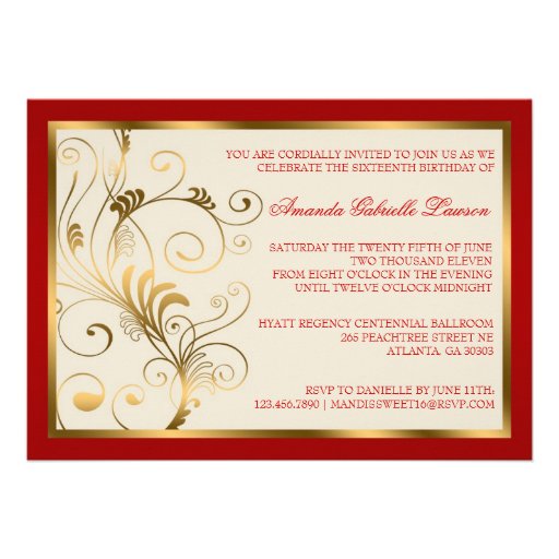 Floral Swirls Invitation