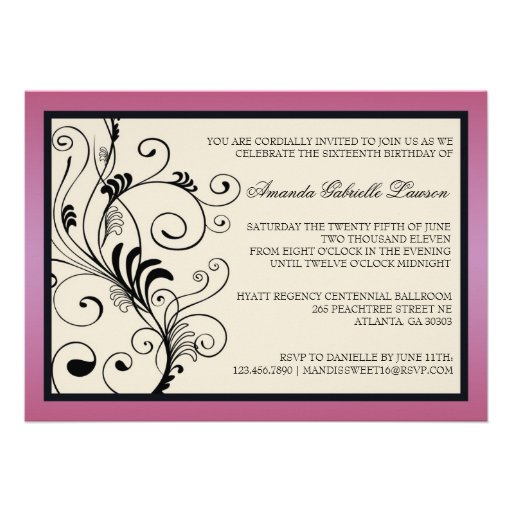 Floral Swirls Invitation