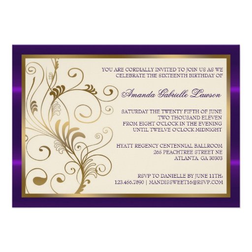 Floral Swirls Invitation