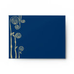 Floral Swirls Navy RSVP Envelope envelopes