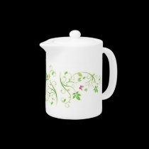 Floral Swirls teapots