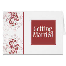 Floral Swirls Wedding Card