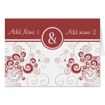 Floral Swirls Wedding Card 2