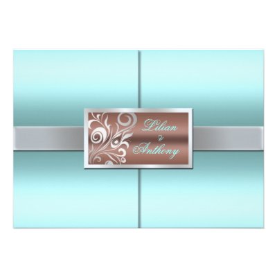 Floral Swirls Wedding Invitation