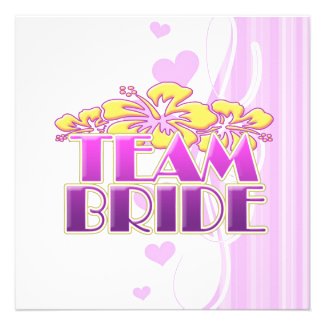 Floral Team Bride Bridesmaids wedding classy fun Personalized Invitations