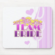 Floral Team Bride Bridesmaids wedding classy fun Mouse Pads