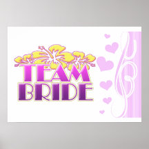 Floral Team Bride Bridesmaids wedding classy fun Poster