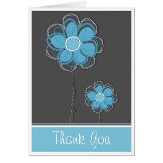 Floral 'Thank You' Customizable Greeting Card