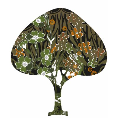 Floral Tree Tee Shirt by litabug