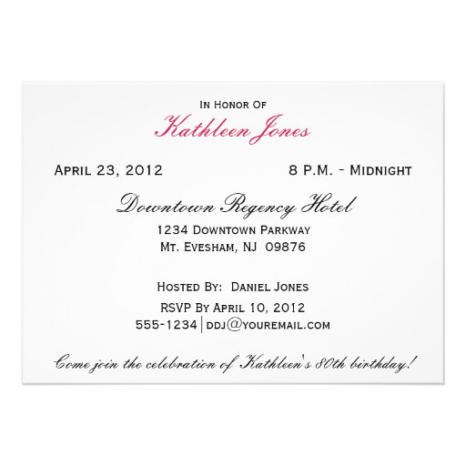 Floral Tulip 90th Birthday Party Invitation
