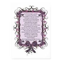 Floral Tulip framed Mothers Day Poem Print