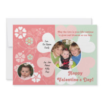 Floral Valentine Photo Card invitations