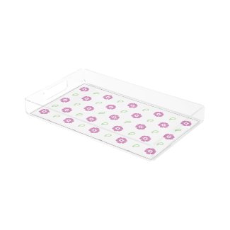 Floral Vanity Tray Rectangle Serving Trays