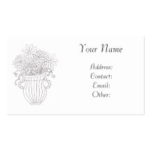Floral Vase Business Cards