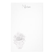 Floral Vase Stationery Paper