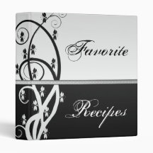 Floral Vine Recipe Book Binders