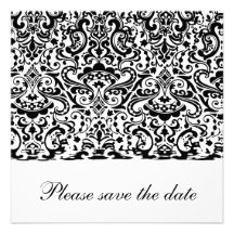 floral vine- save the date personalized invite