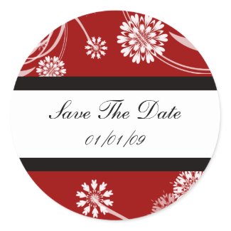 Floral Vine Save the Date Stickers sticker