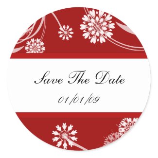 Floral Vine Save the Date Stickers sticker