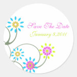 Floral Vine, Save The Date Stickers