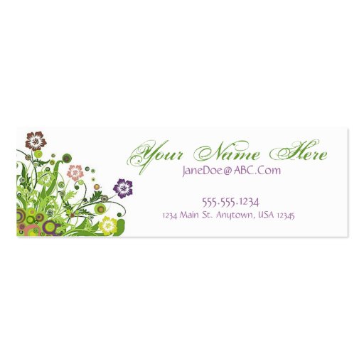 Floral Vines Business Card Template