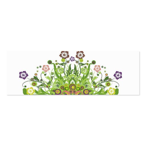 Floral Vines Business Card Template (back side)