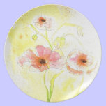 Floral Watercolor poppies plates
