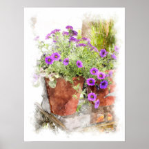 Floral Watercolor Poster Print