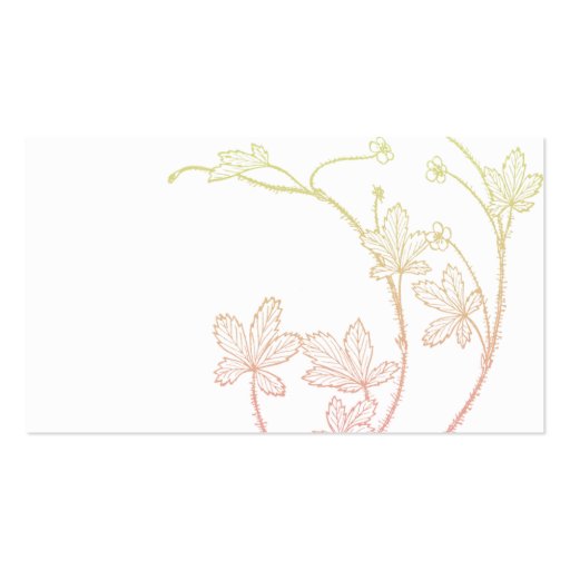 Floral Watercolor Profile Card Business Card Template (back side)
