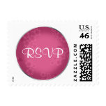 Floral Watermark Fuchsia RSVP Postage