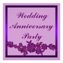 Floral Wedding Anniversary invitations