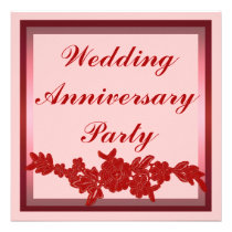Floral Wedding Anniversary invitations