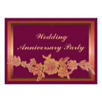 Floral Wedding Anniversary invitations